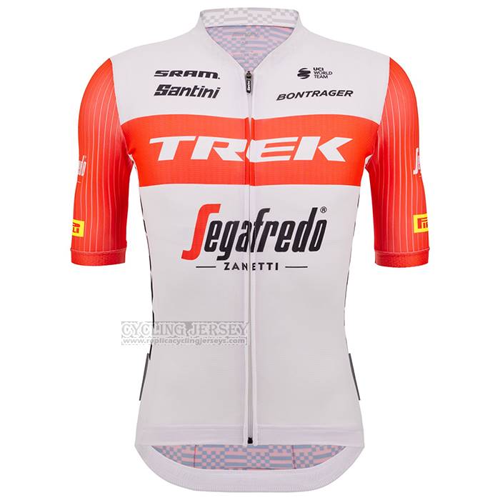 2023 Cycling Jersey Trek Segafredo Orange White Short Sleeve And Bib Short